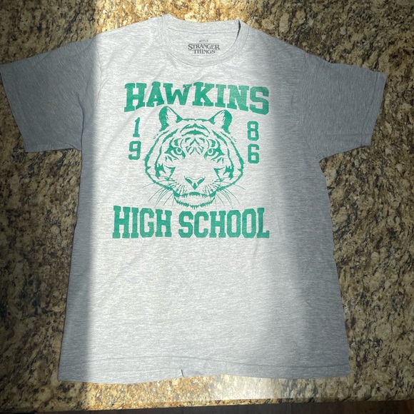 Men's Netflix Stranger Things Tiger Hawkins High School 1986 Tee - Picture 3 of 6